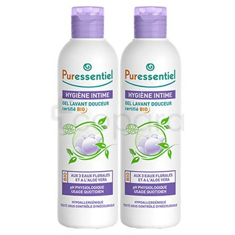 PURESSENTIEL HYGIENE INTIME GEL LAVANT BIO 250ML*2 BOITE DE 2