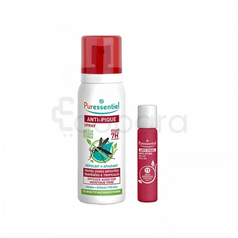 PURESSENTIEL ANTI PIQUE DUO SPRAY 200ML + ROLLER APAISANT 5ML