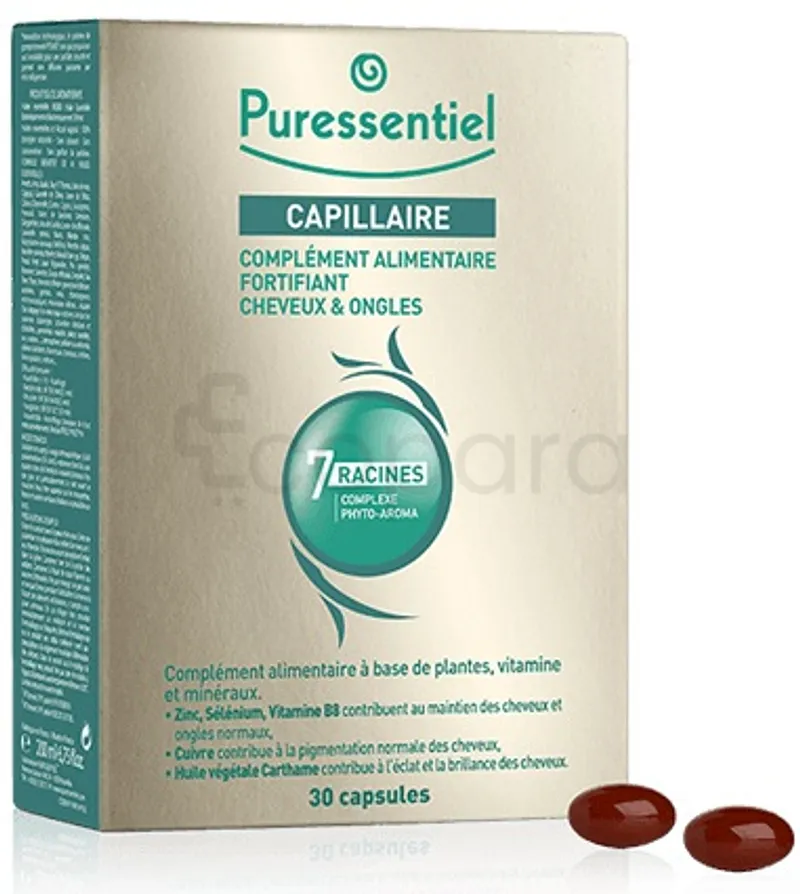 PURESSENTIEL CAPILLAIRE COMPLEMENT ALIMENTAIRE FORTIFIANT CHEVEUX & ONGLES