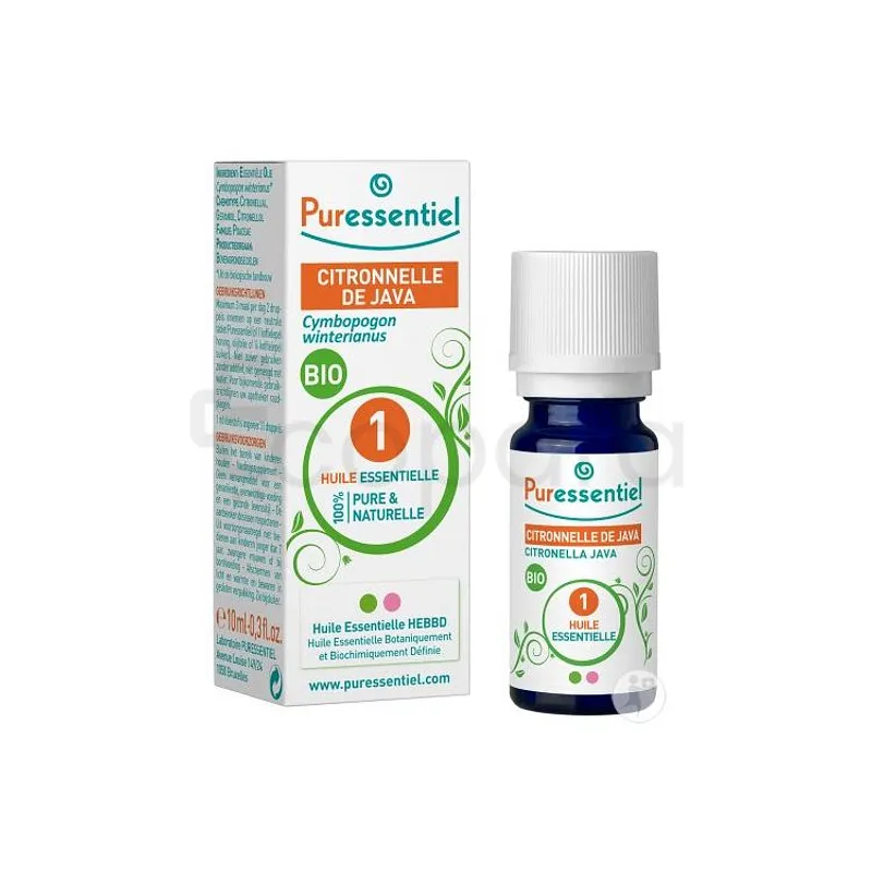 PURESSENTIEL HUILE ESSENTIELLE CITRONNELLE DE JAVA BIO 10ML
