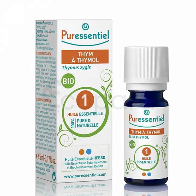 PURESSENTIEL HUILE ESSENTIELLE THYM A THYMOL BIO 5ML