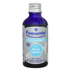 PURESSENTIEL PEAUX SENSIBLES BIO ABRICOT CALENDULA HUILE VEGETALE 50ML
