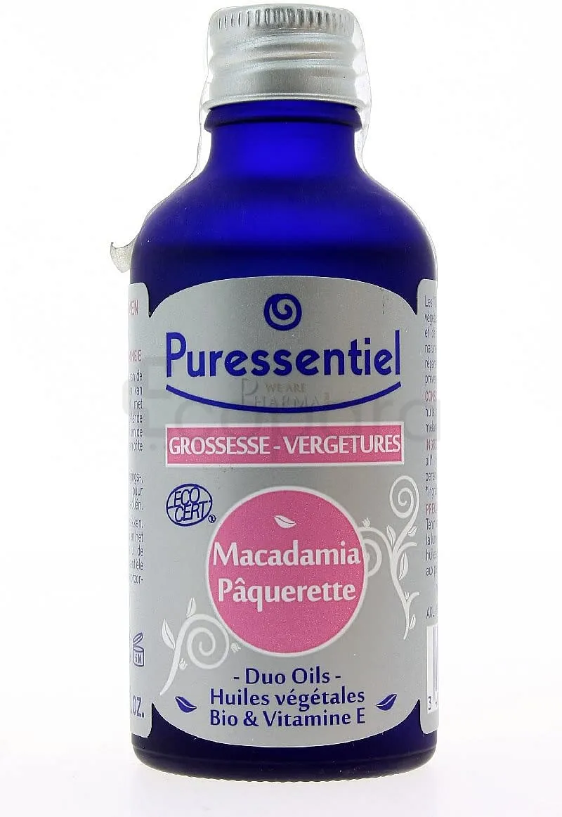 PURESSENTIEL GROSSESSE VERGETURE BIO MACADAMIA PÂQUERETTE 50ML
