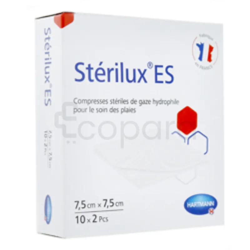 HARTMANN STERILUX COMPRESSE 7.5CM*7.5CM BOITE DE 20