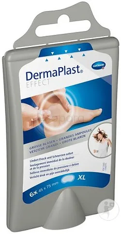 HARTMANN DERMAPLAST EFFECT 45MM*75MM GRANDES AMPOULES XL BOITE DE 6 REFERENCE 536240