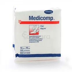 HARTMANN MEDICOMP COMPRESSES NON TISSEES NON STERLES 10CM*10CM BOITE DE 100 REFERENCE 411845