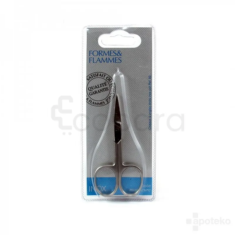 FORMES ET FLAMMES CISEAUX A ENVIES COURBES ACIER FORGE INOXYDABLE POLI REFERENCE 80