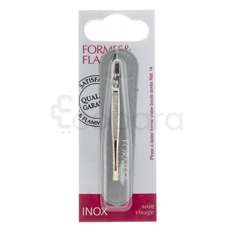 FORMES ET FLAMMES PINCE A EPILER INOX MORS CRABE