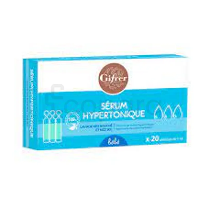 GIFRER SERUM HYPERTONIQUE PHYSIOLOGICA NEZ BOUCHE ET NEZ SEC 20 UNIDOSES 5ML