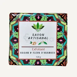 LOTUS BIO SAVON ARTISANAL EXFOLIANT À L'ARGAN ET FLEUR D'ORANGER 120G