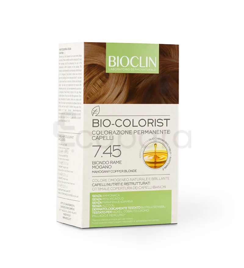 BIOCLIN BIO COLORIST NUMERO 7.45 BLOND CUIVRE ACAJOU