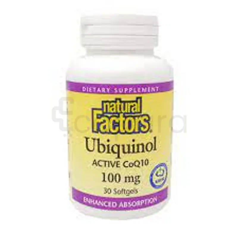 NATURAL FACTORS UBIQUINOL ACTIVE COQ10 BOITE DE 30 CAPSULES