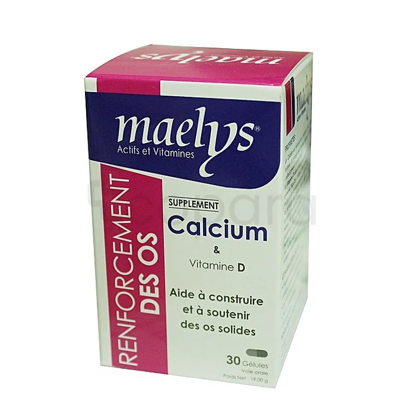MAELYS CALCIUM ET VITAMINE D BOITE DE 30 GELULES