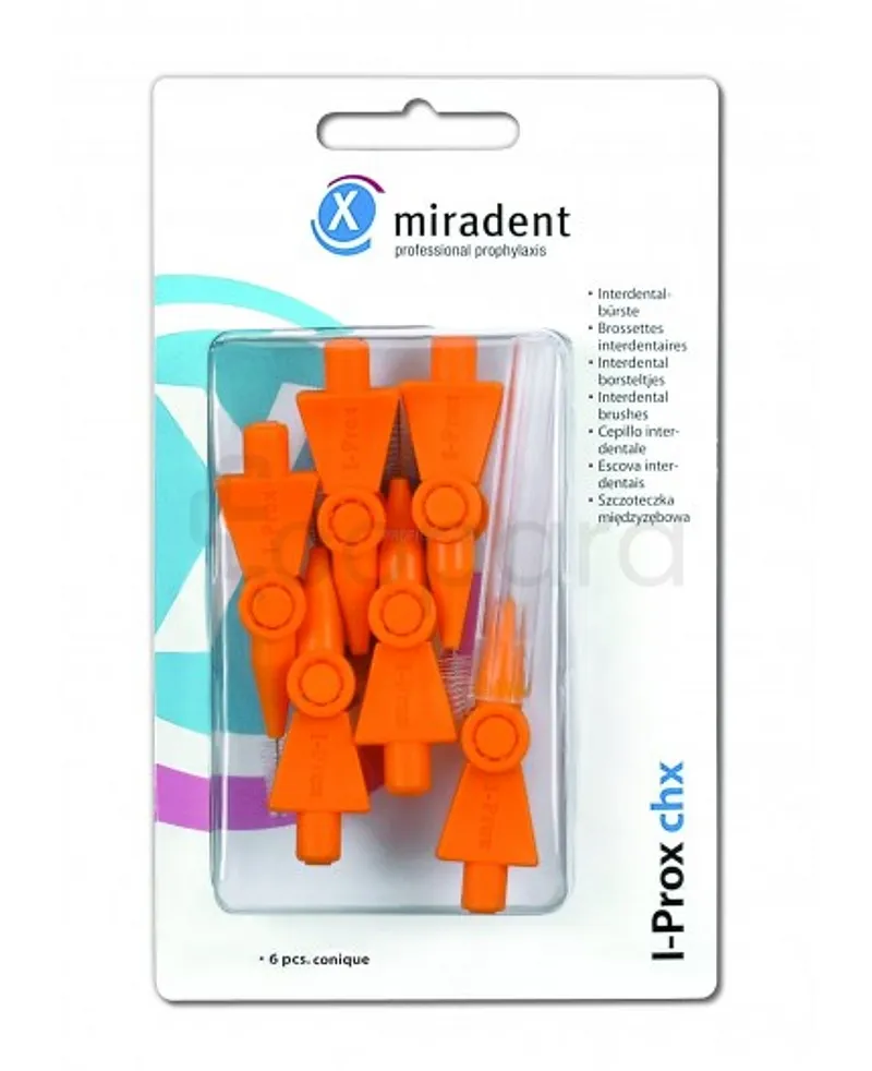 MIRADENT I-PROX CHX BOITE DE 6 ORANGE CONIQUE