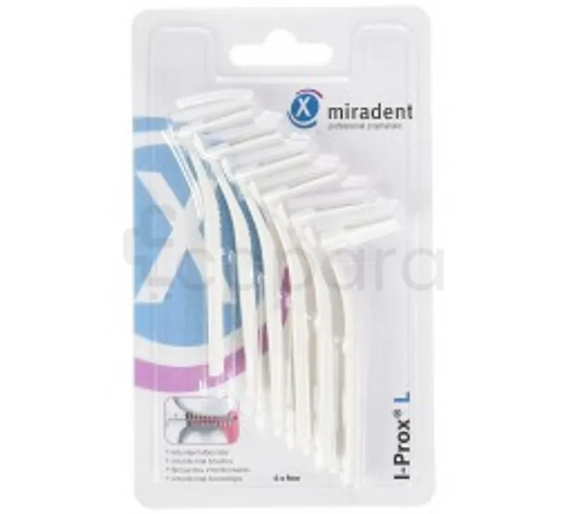 MIRADENT I PROX L 0.6MM BLANC BOITE DE 6