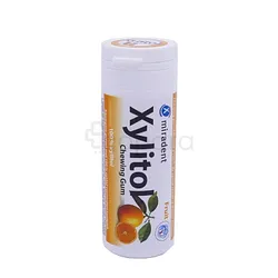 MIRADENT XYLITOL CHEWING GUM FRESH FRUIT 30G 100% NATURAL BOITE DE 30