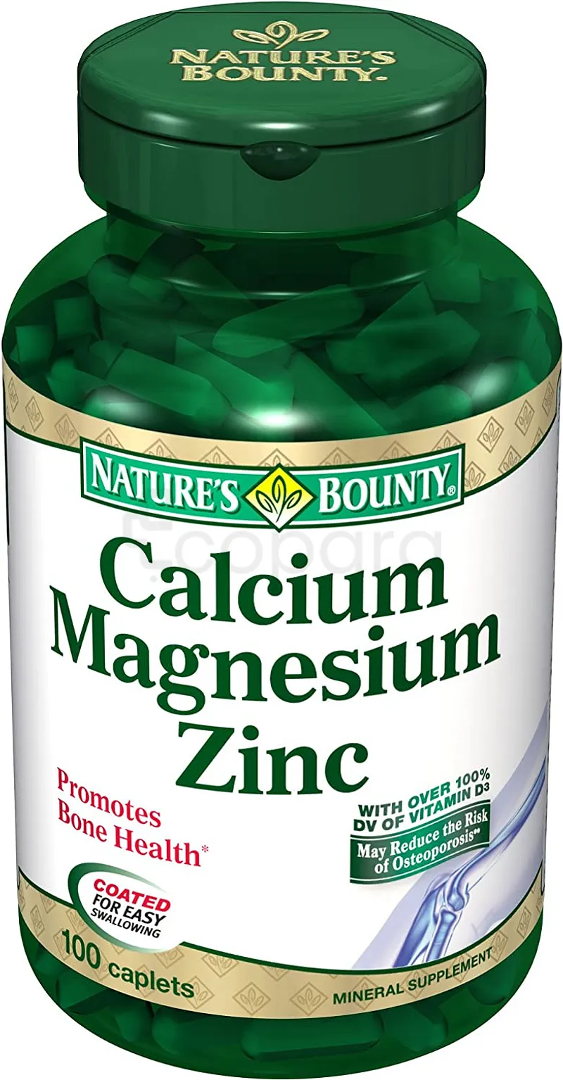 NATURE'S BOUNTY CALCIUM MAGNESIUM & ZINC BOITE DE 100