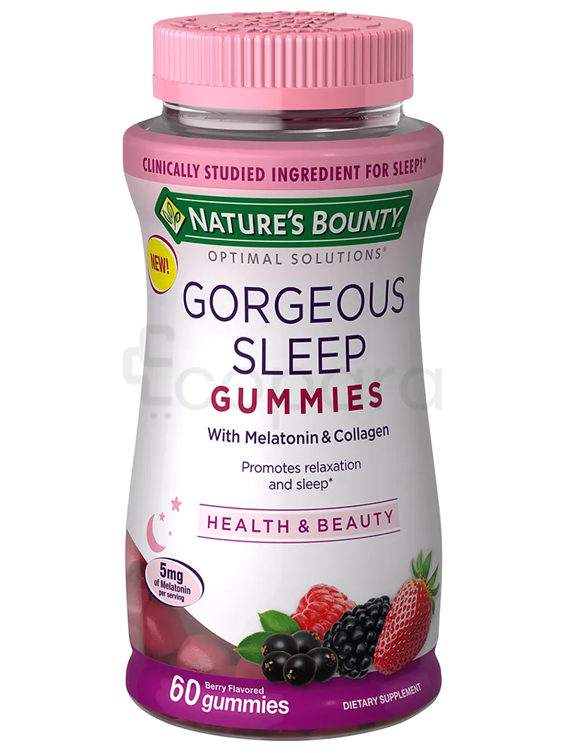 NATURE'S BOUNTY GORGEOUS SLEEP GUMMIES 5MG BOITE DE 60
