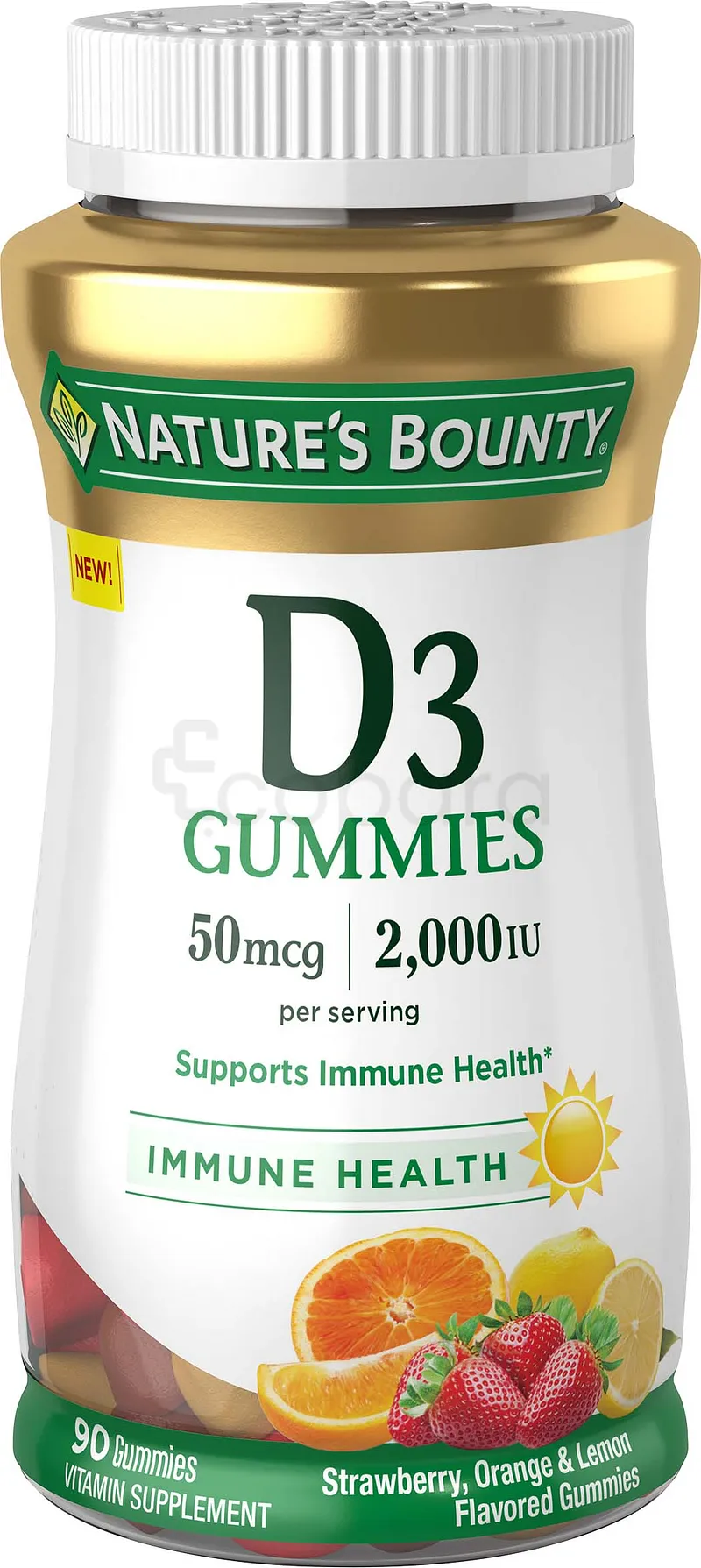 NATURE'S BOUNTY D3 GUMMIES 50MG BOITE DE 90