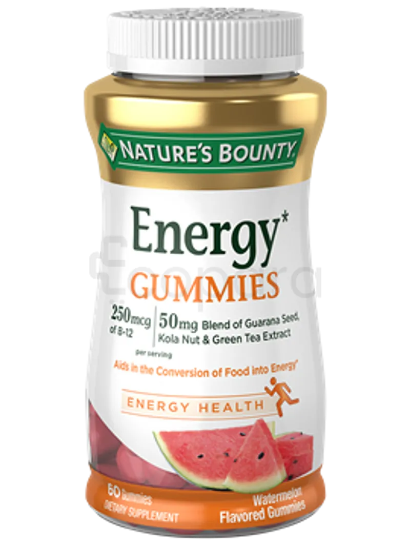 NATURE'S BOUNTY ENERGY GUMMIES 250MG BOITE DE 60