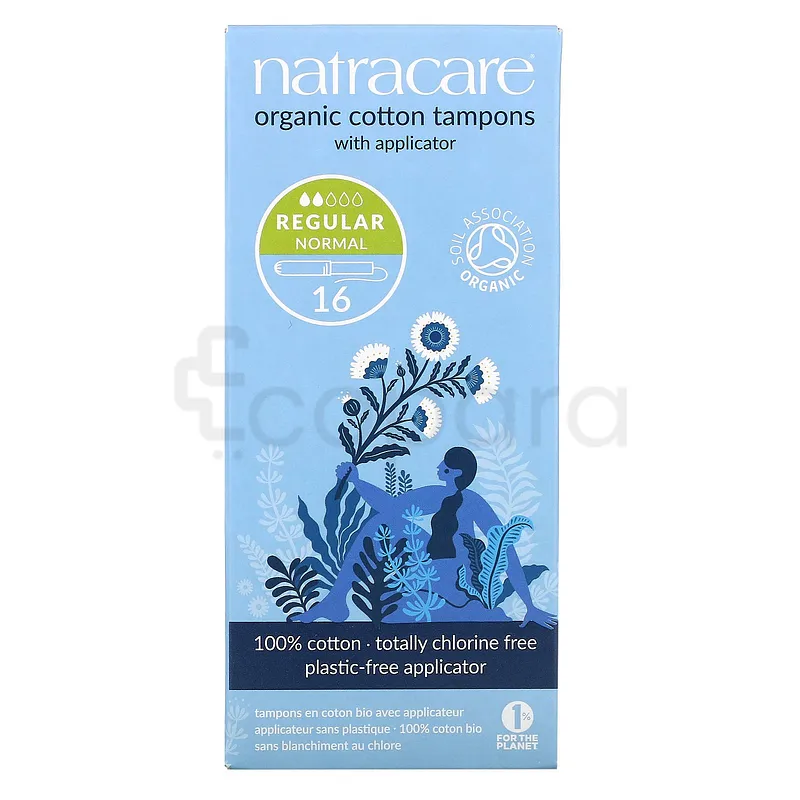 NATRACARE COTTON TAMPONS ORGANIC AVEC APPLICATEUR SUPER BOITE DE 16