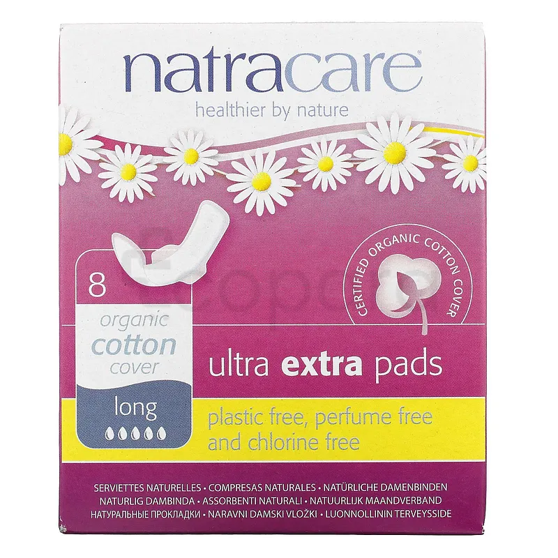 NATRACARE ORGANIC & NATURAL 8 ORGANIC COTTON COVER LONG