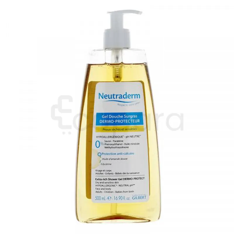 NEUTRADERM GEL DOUCHE SURGRAS DERMO PROTECTEUR POMPE 500ML