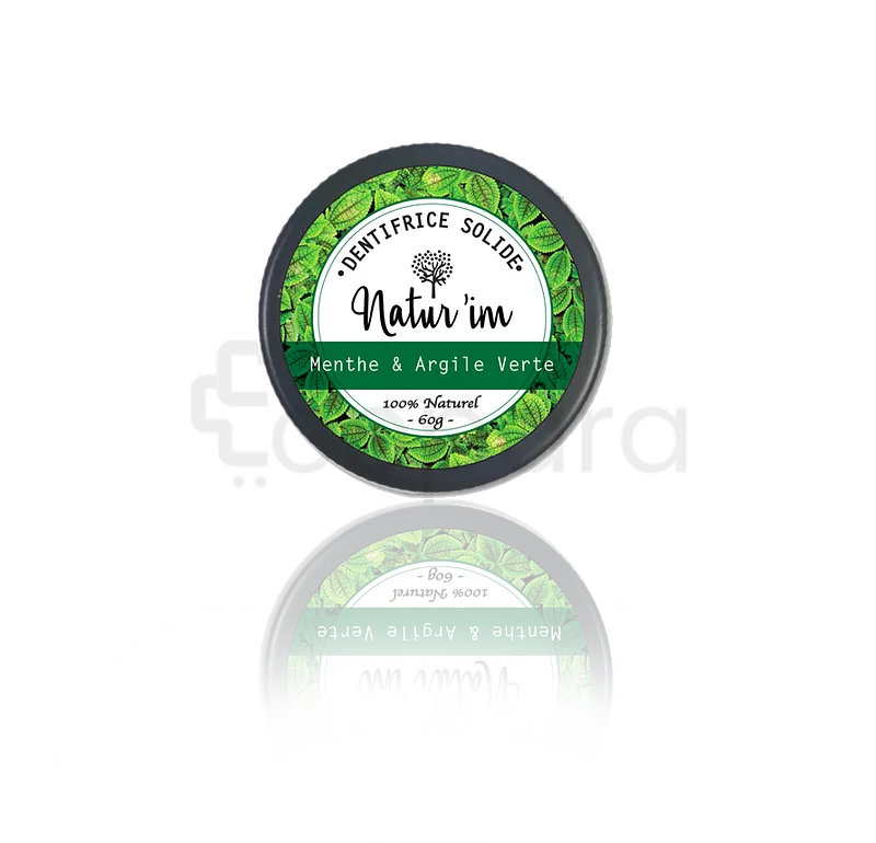 NATUR'IM DENTIFRICE SOLIDE MENTHE & ARGILE VERTE 60G
