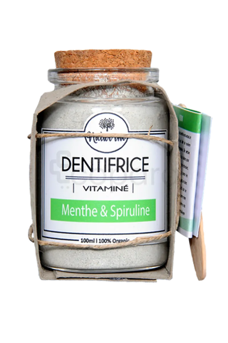 NATUR'IM DENTIFRICE POUDRE MENTHE SPIRULINE 100ML