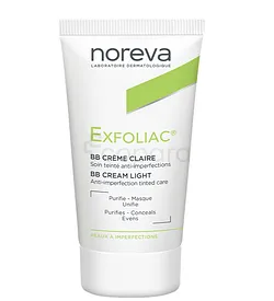 NOREVA EXFOLIAC BB CREME PEAUX A IMPERFECTIONS TEINTE CLAIRE 30ML