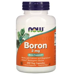NOW BORON 3MG BOITE DE 250 CAPSULES