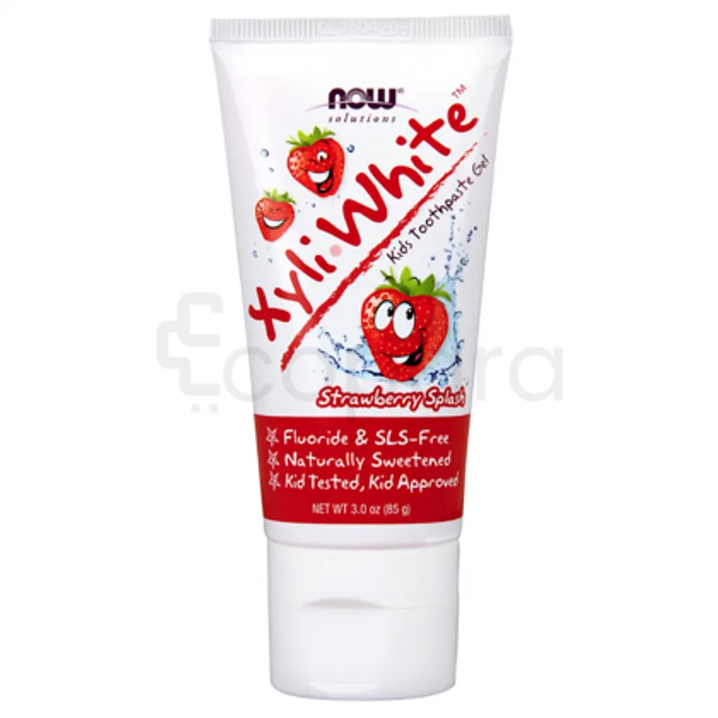 NOW XYLIWHITE GEL DENTIFRICE SPLASH AUX FRAISES POUR LES ENFANTS 85G