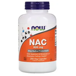 NOW NAC 600MG WITH SELENIUM ET MOLYBDEN BOITE DE 250 GELULES