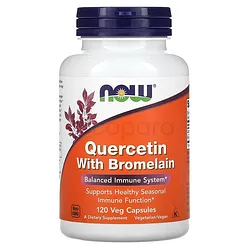 NOW QUERCETIN WITH BROMELAIN BOITE DE 120 GELULES
