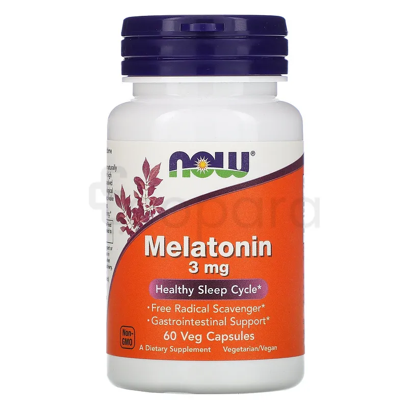 NOW MELATONIN 3MG BOITE DE 60 CAPSULES