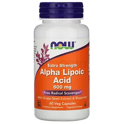 NOW ALPHA LIPOIC ACID 600MG BOITE DE 60 CAPSULES