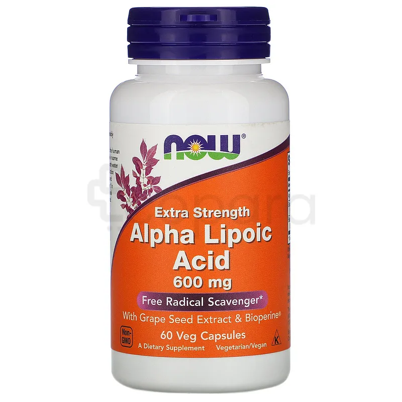 NOW ALPHA LIPOIC ACID 600MG BOITE DE 60 CAPSULES