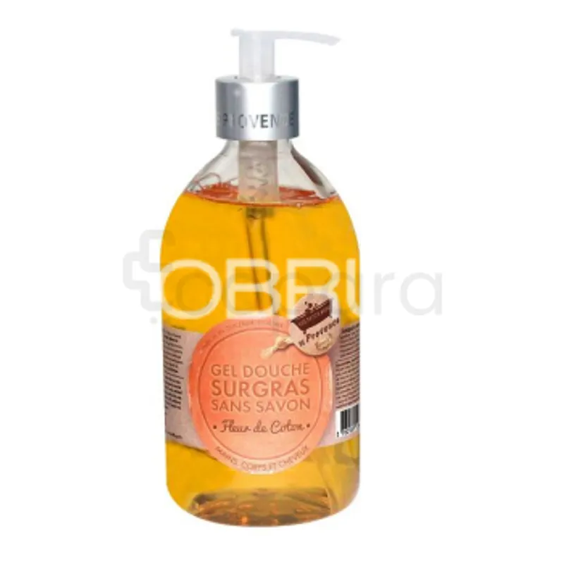 LES PETITS BAINS DE PROVENCE GEL DOUCHE SURGRAS SANS SAVON FLEUR DE COTON 500ML