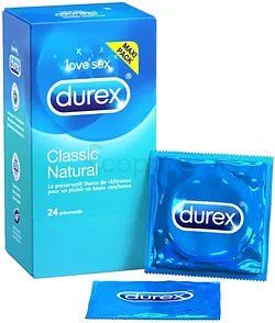 DUREX CLASSIC NATURAL MAXI PACK BOITE DE 24