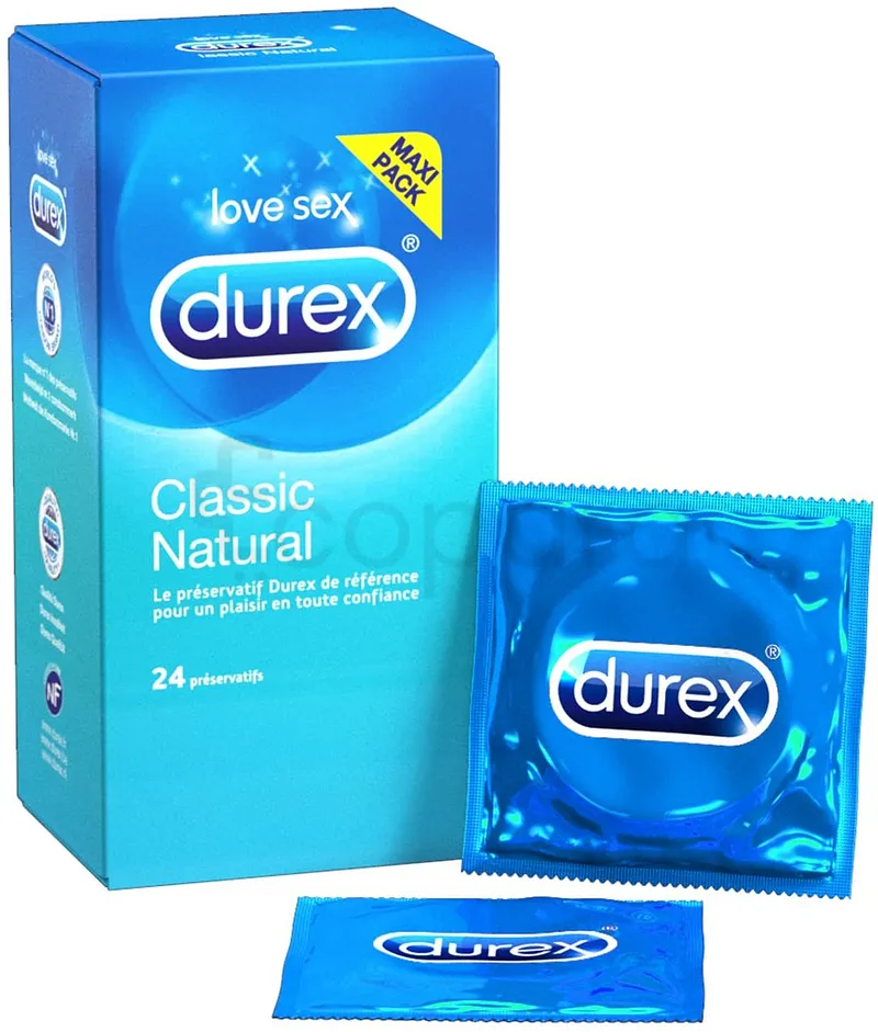 DUREX CLASSIC NATURAL MAXI PACK BOITE DE 24