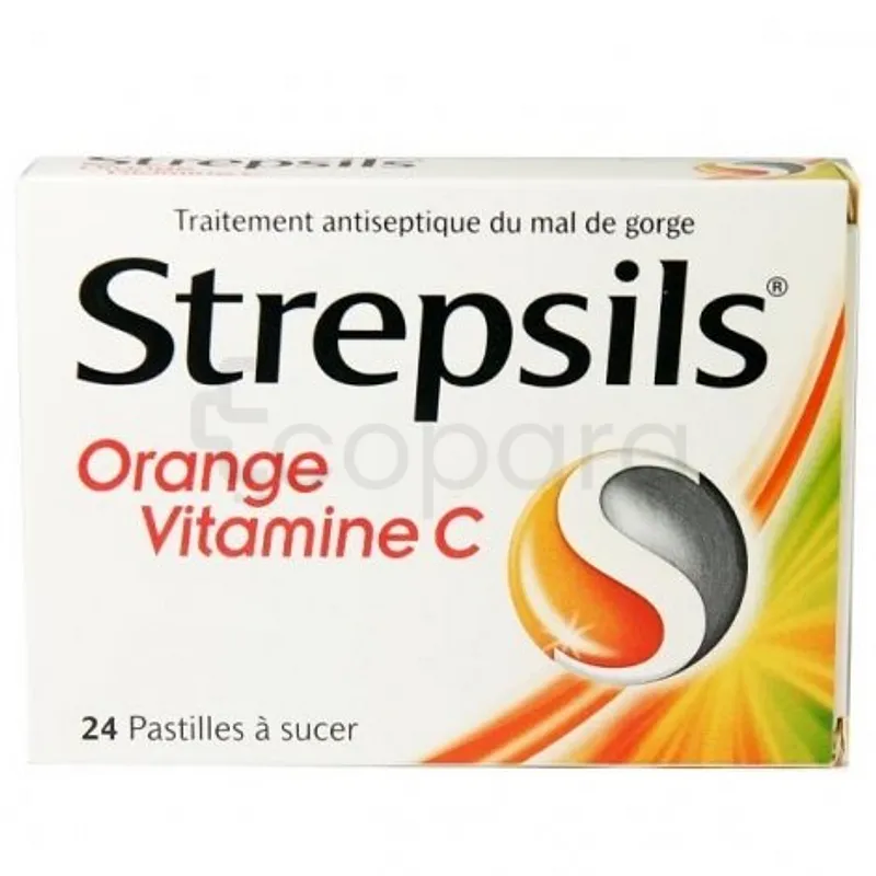 STREPSILS ORANGE VITAMINE C BOITE DE 24 COMPRIMES