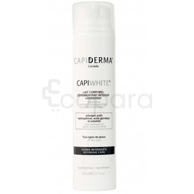 CAPIDERMA CAPIWHITE LAIT CORPOREL DEPIGMENTANT INTENSIF HYDRATANT 150ML