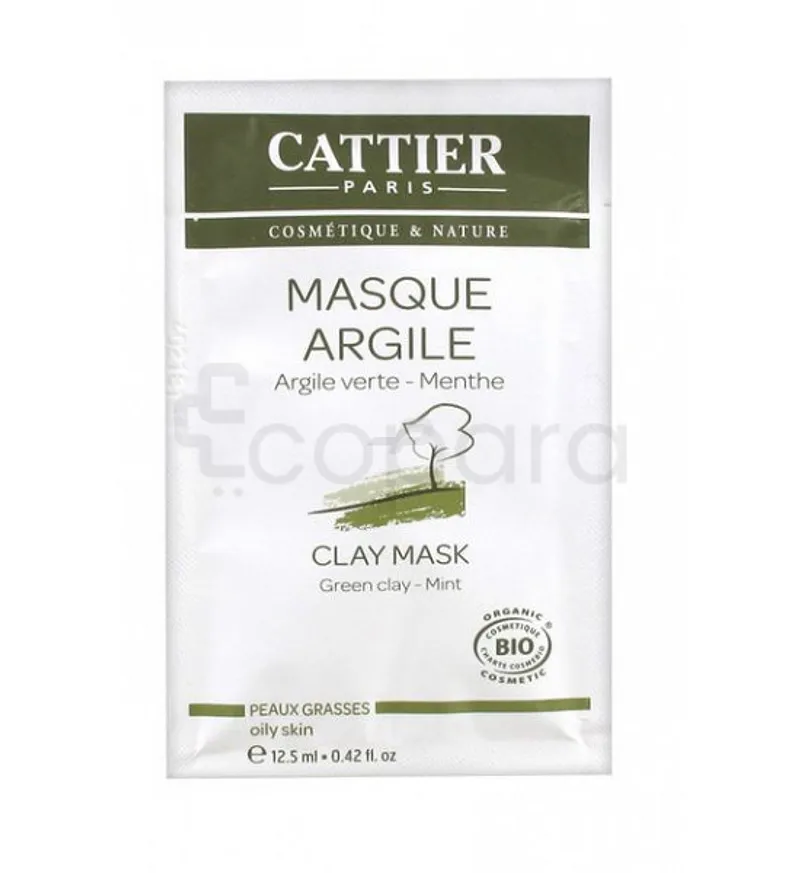 CATTIER MASQUE ARGILE VERTE MENTHE 12.50ML