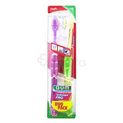 GUM TECHNIQUE PRO COMPACT BROSSE A DENTS SOUPLE DUO PACK REFERENCE 1525