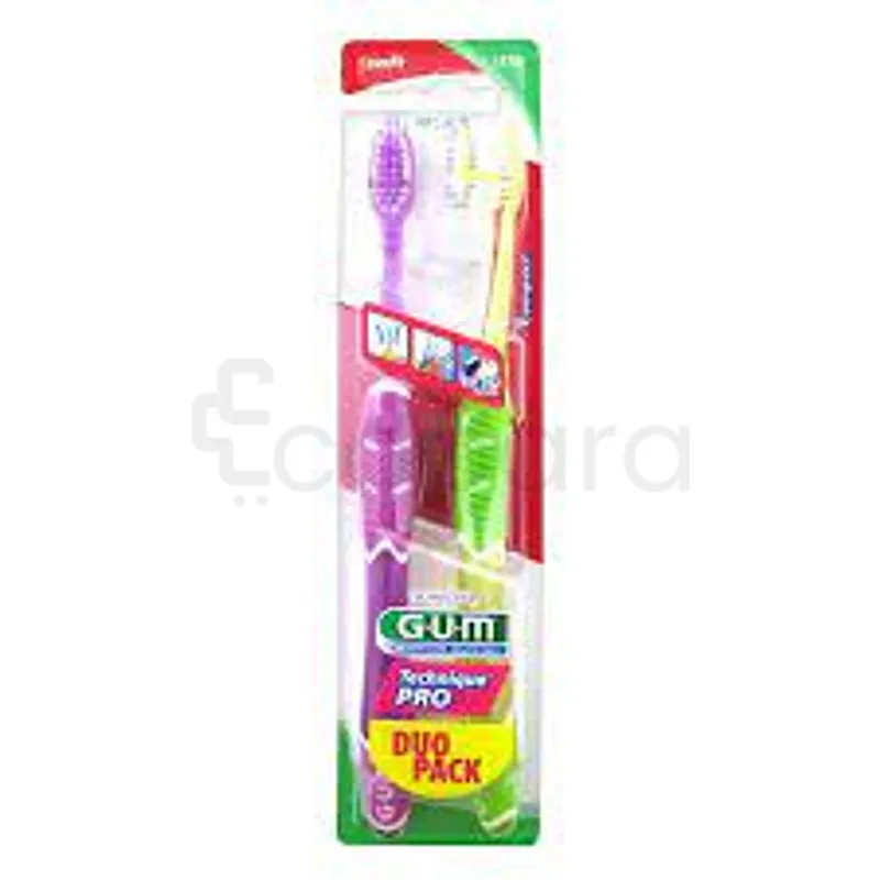 GUM TECHNIQUE PRO COMPACT BROSSE A DENTS SOUPLE DUO PACK REFERENCE 1525