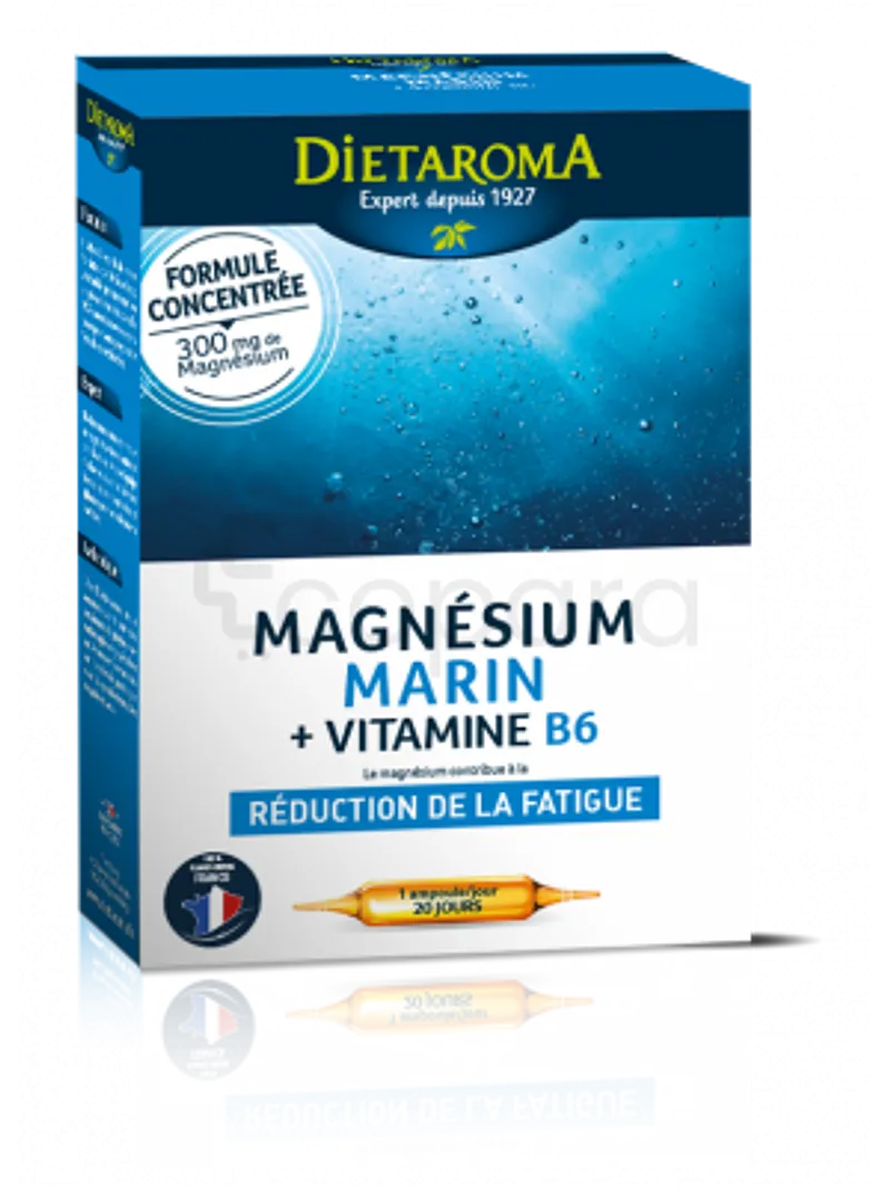 DIETAROMA MAGNESIUM MARIN + B6 BOITE DE 20 AMPOULES