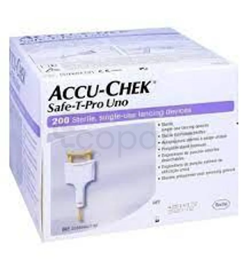 ACCU-CHEK LANCETTE SAFE -T-PRO UNO BOITE DE 200
