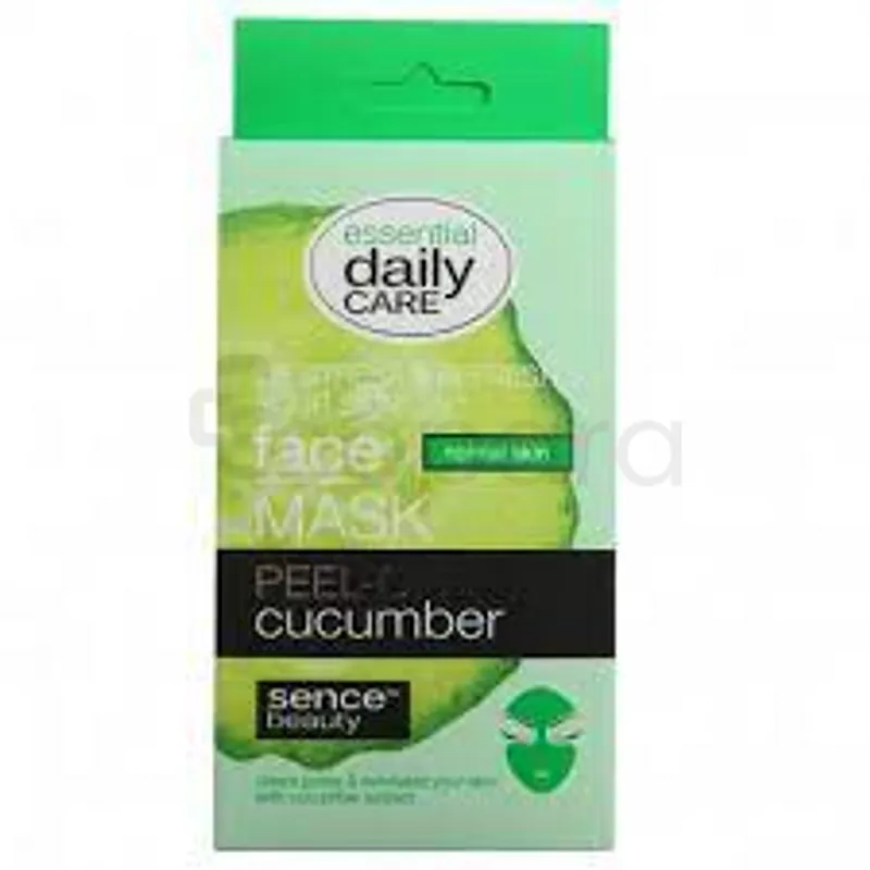 SENCE BEAUTY ESSENTIAL DAILY CARE FACE MASK PEEL-OFF CUCUMBER BOITE DE 5