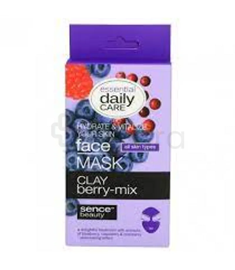 SENSE BEAUTY ESSENTIAL DAILY CARE FACE MASK CLAY BERRY MIX BOITE DE 5