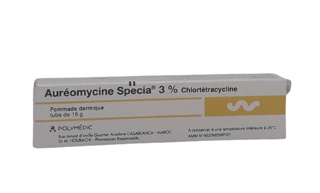 AUREOMYCINE SPECIA THERAPLIX 3% 15G POMMADE DERMIQUE